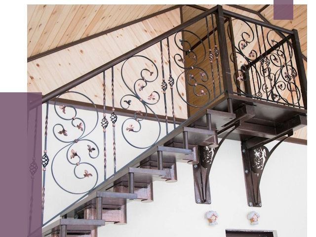 Кованые лестницы в Шарыпове от 78819 руб. под ключ