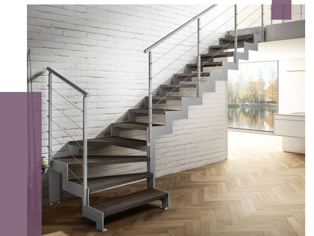 Г-образные лестницы под ключ в Шарыпове от 36631 руб. | ПРОЛЁТ-Шрп