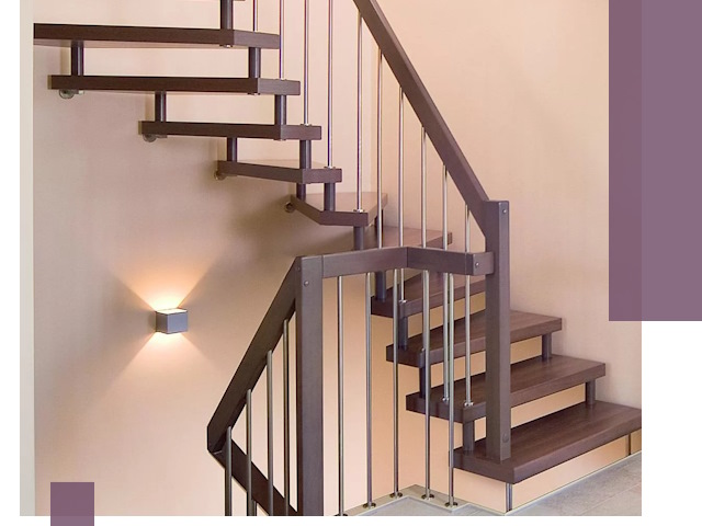 Изготовление лестниц на больцах в Шарыпове под ключ