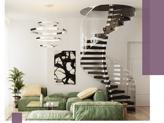 Лестницы для двухуровневой квартиры в Шарыпове — изготовление и монтаж