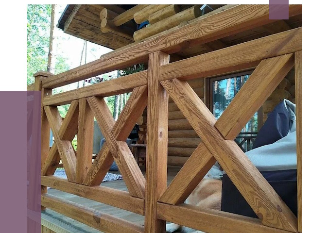 Деревянные перила под ключ в Шарыпове от 7579 руб. 