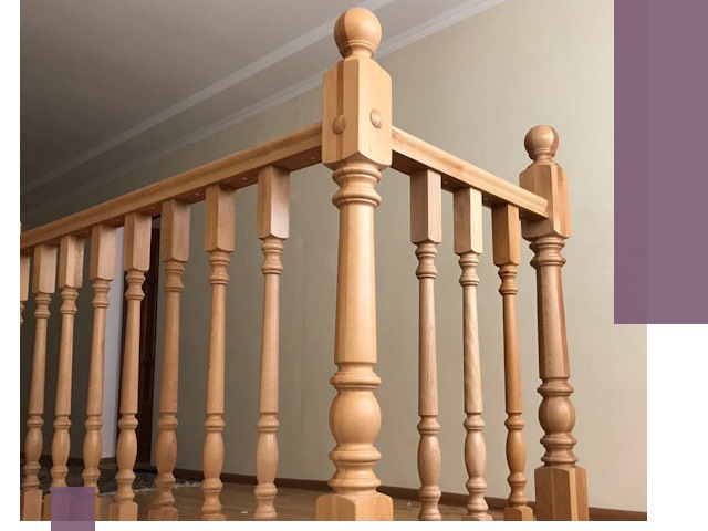 Деревянные перила на заказ в Шарыпове: монтаж и изготовление