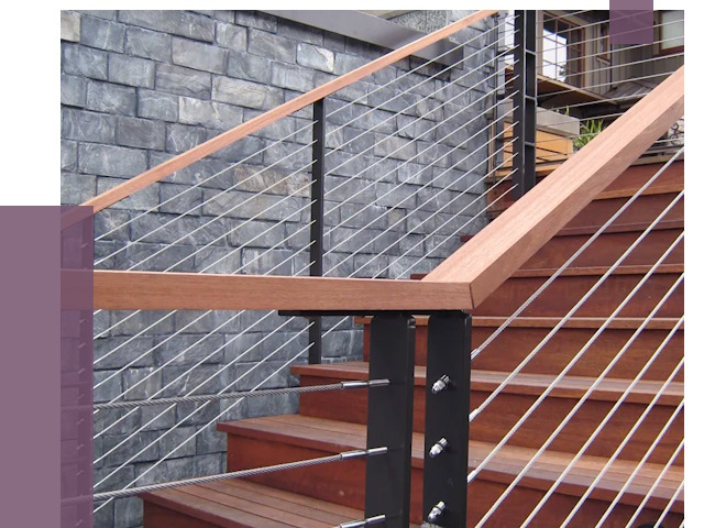 Тросовые перила под ключ в Шарыпове от 7680 руб. 