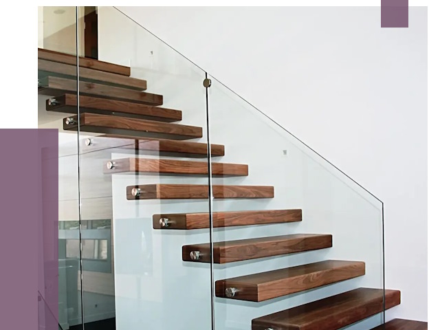 Стеклянные перила для лестницы в Шарыпове от 14652 руб.