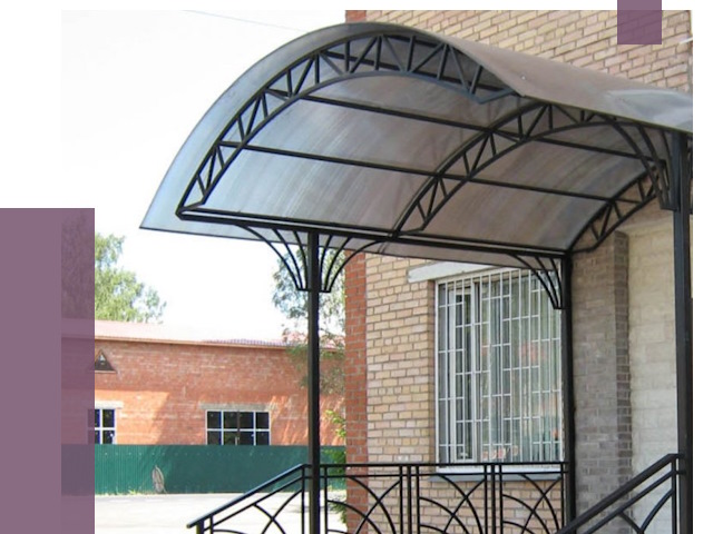 Металлические навесы и козырьки в Шарыпове от 12631 руб.