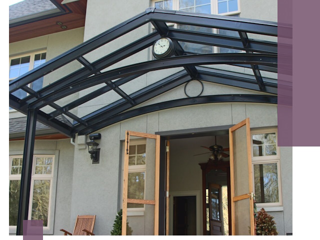 Изготовление и монтаж навесов и козырьков в Шарыпове