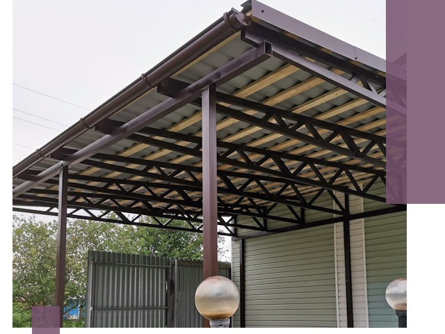 Навесы под ключ в Шарыпове: изготовление, монтаж и гарантия