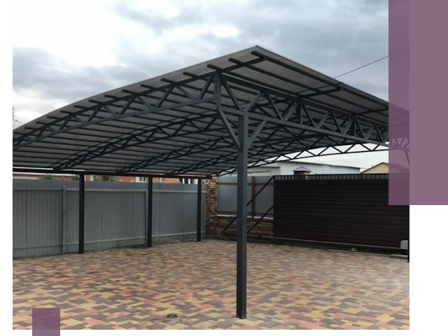 Недорогие навесы под ключ в Шарыпове — изготовление и монтаж