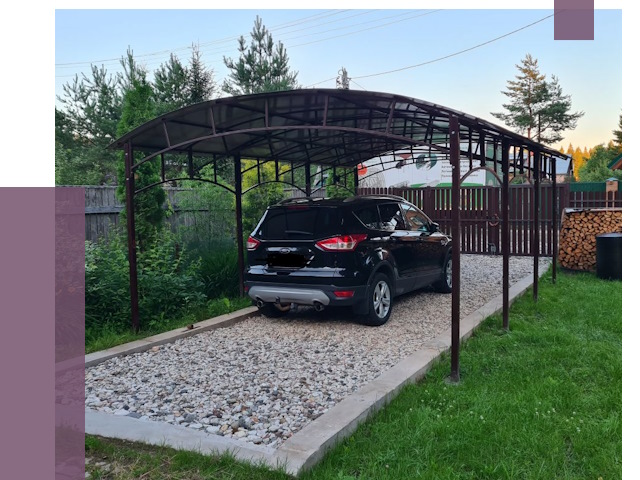 Навесы для автомобиля в Шарыпове от 12985 руб.  | ПРОЛЁТ-Шрп