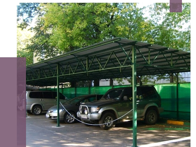 Навесы для парковки в Шарыпове от 79324 руб. заказать | ПРОЛЁТ-Шрп