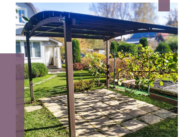 Навесы для дачи в Шарыпове от 12581 руб. под ключ — ПРОЛЁТ-Шрп