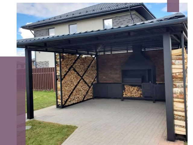 Навесы для барбекю в Шарыпове от 12581 руб. под ключ | ПРОЛЁТ-Шрп