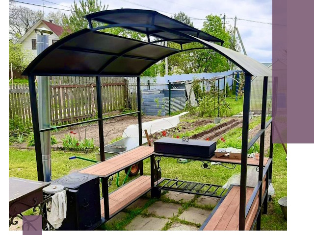 Навесы для барбекю в Шарыпове: изготовление, монтаж и демонтаж