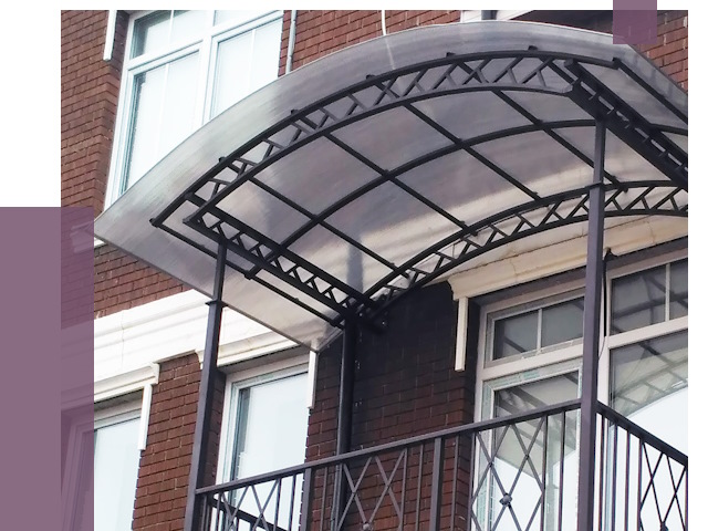 Козырьки над балконом в Шарыпове от 8539 руб.  | ПРОЛЁТ-Шрп