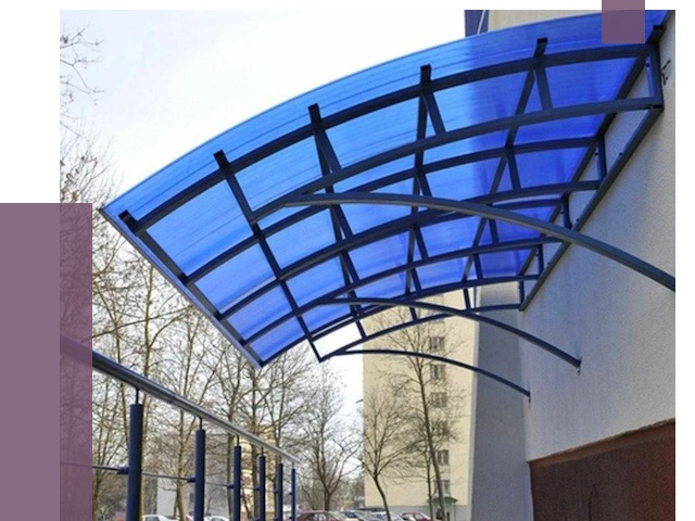 Козырьки из поликарбоната в Шарыпове от 4244 руб. под ключ | ПРОЛЁТ-Шрп