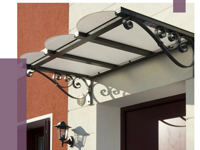 Односкатные козырьки в Шарыпове от 8286 руб.  | ПРОЛЁТ-Шрп